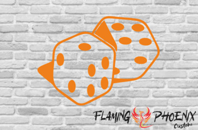 DICE CUSTOM CAR VINYL STICKER DECAL