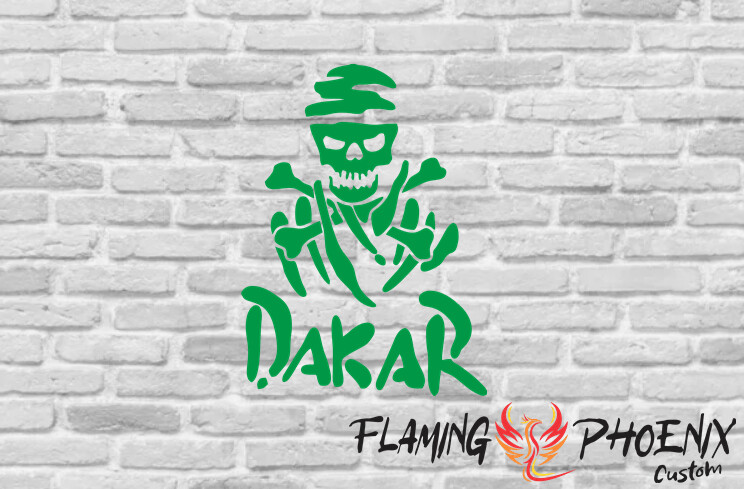 DAKAR SKULL CUSTOM CAR VINYL STICKER DECAL