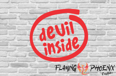 DEVIL INSIDE CUSTOM CAR VINYL STICKER DECAL