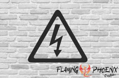 DANGER ELECTRICITY CUSTOM CAR VINYL STICKER DECAL