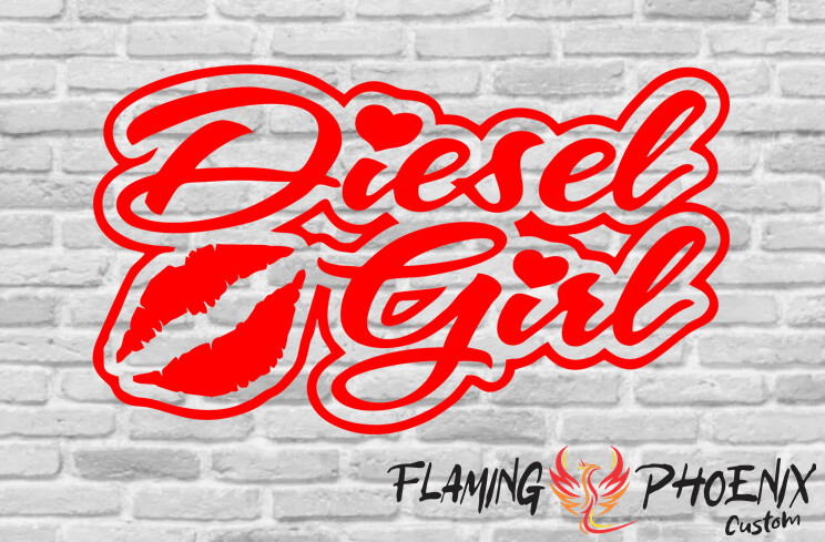 DIESEL GIRL CUSTOM CAR VINYL STICKER DECAL