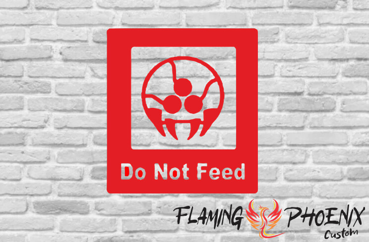 DO NOT FEED METROID CUSTOM CAR VINYL STICKER DECAL