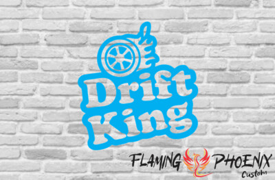 DRIFT KING CUSTOM CAR VINYL STICKER DECAL