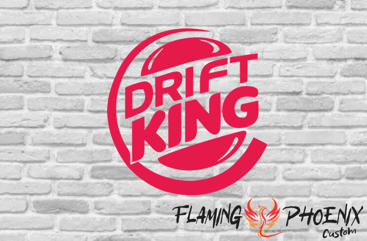 DRIFT KING PARODY CUSTOM CAR VINYL STICKER DECAL