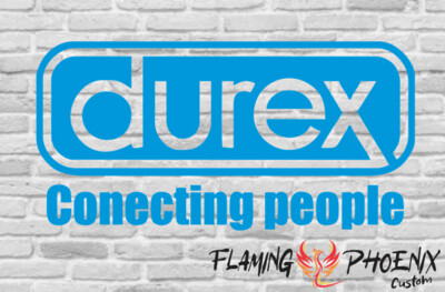 DUREX CONECTING PEOPLE CUSTOM CAR VINYL STICKER DECAL