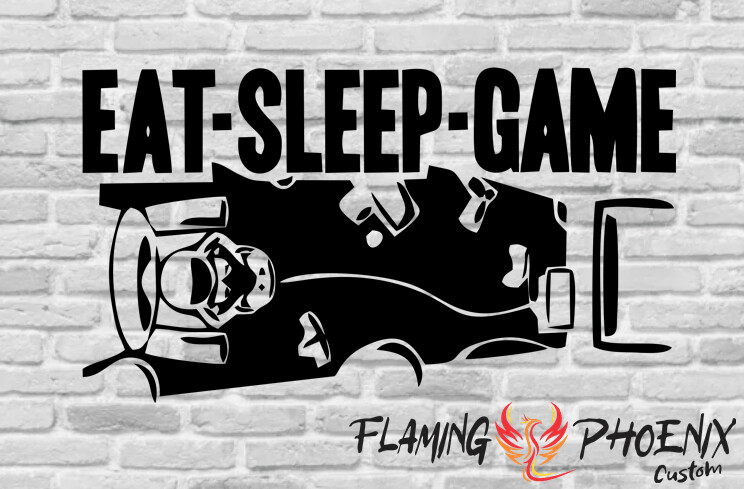 EAT SLEEP GAME CUSTOM CAR VINYL STICKER DECAL