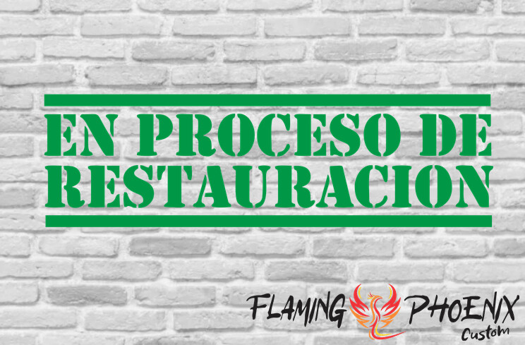 EN PROCESO DE RESTAURACION CUSTOM CAR VINYL STICKER DECAL