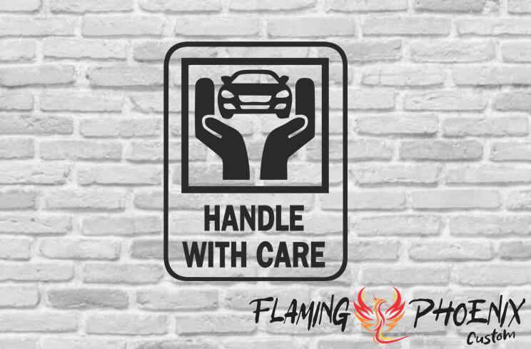 HANDLE WITH CARE CAR CUSTOM CAR VINYL STICKER DECAL
