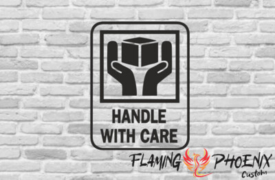 HANDLE WITH CARE CUSTOM CAR VINYL STICKER DECAL