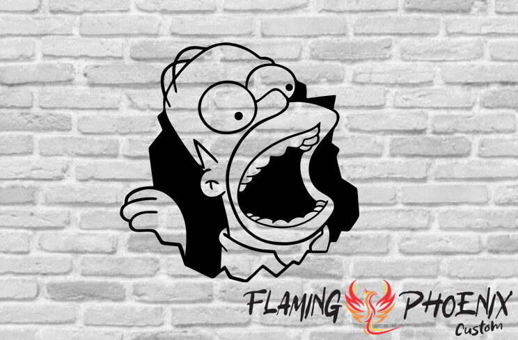 HOMER HUNGRY CUSTOM CAR VINYL STICKER DECAL