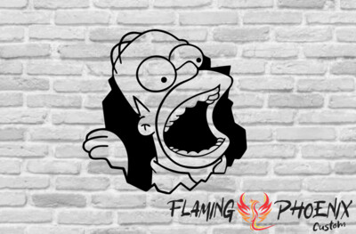 HOMER HUNGRY CUSTOM CAR VINYL STICKER DECAL