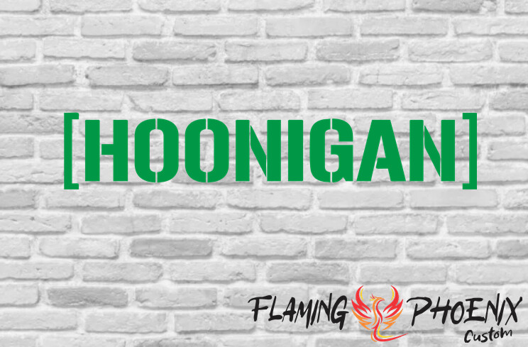HOONIGAN CUSTOM CAR VINYL STICKER DECAL