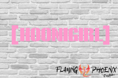 HOONIGIRL CUSTOM CAR VINYL STICKER DECAL
