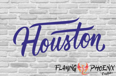 HOUSTON CUSTOM CAR VINYL STICKER DECAL