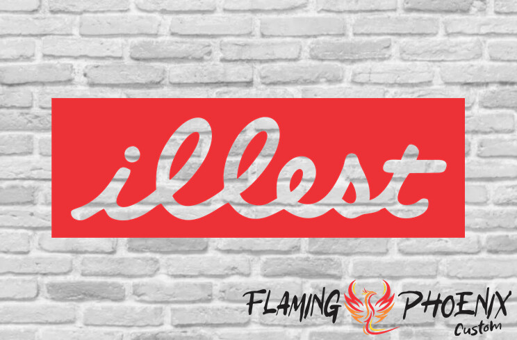 ILLEST SQUARE CUSTOM CAR VINYL STICKER DECAL