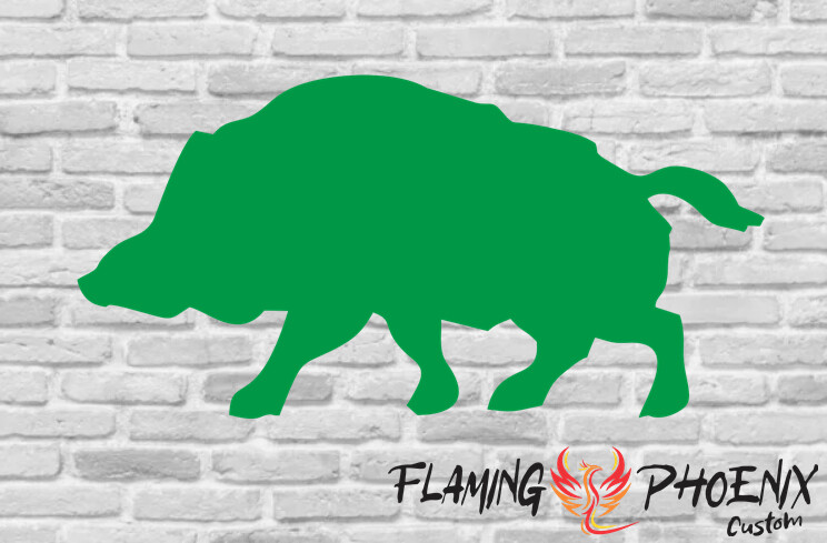 WILD PIG SHADOW CUSTOM CAR VINYL STICKER DECAL