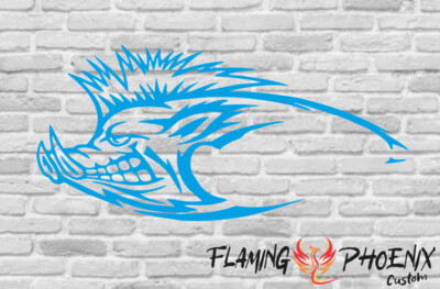 WILD PIG ANGRY CUSTOM CAR VINYL STICKER DECAL