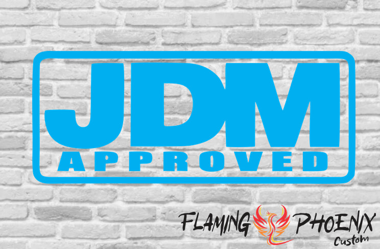 JDM APPROVED CUSTOM CAR VINYL STICKER DECAL