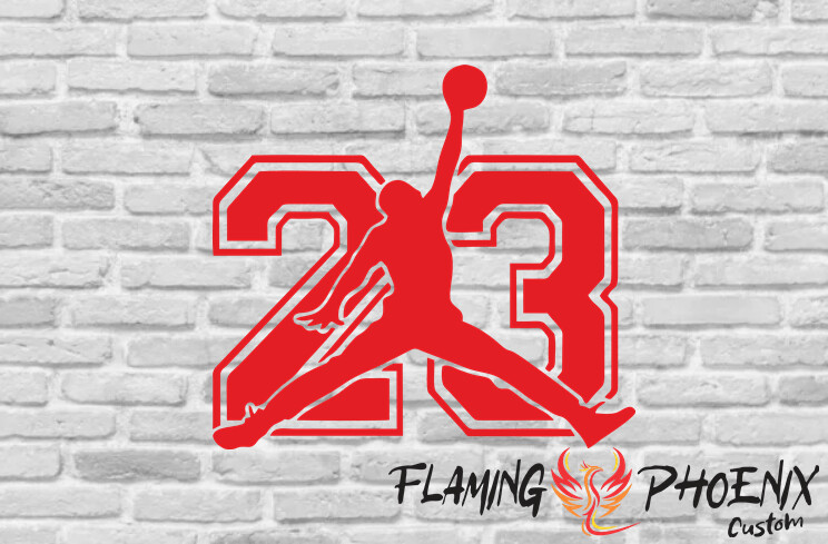 23 MICHAEL JORDAN CUSTOM CAR VINYL STICKER DECAL