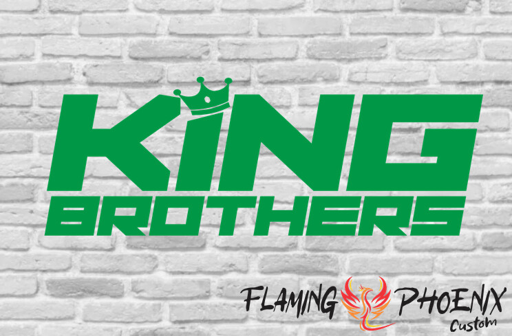 KING BROTHERS CUSTOM CAR VINYL STICKER DECAL
