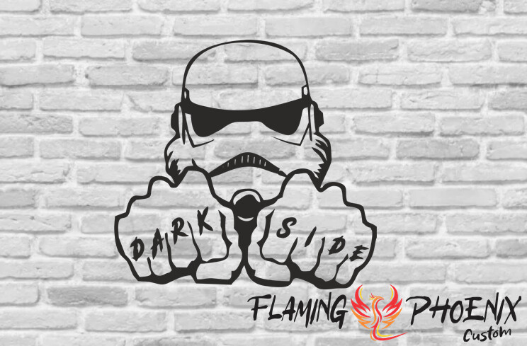 DARK SIDE CUSTOM CAR VINYL STICKER DECAL