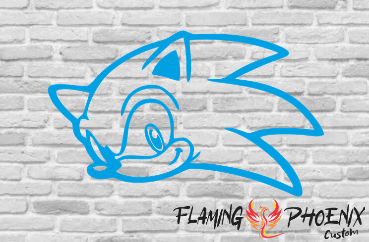 SONIC FACE CUSTOM CAR VINYL STICKER DECAL