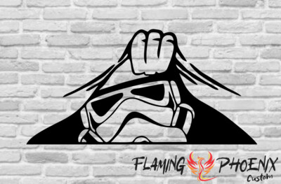 STORMTROOPER HIDDEN CUSTOM CAR VINYL STICKER DECAL