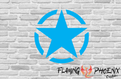 STAR CIRCLE CUSTOM CAR VINYL STICKER DECAL