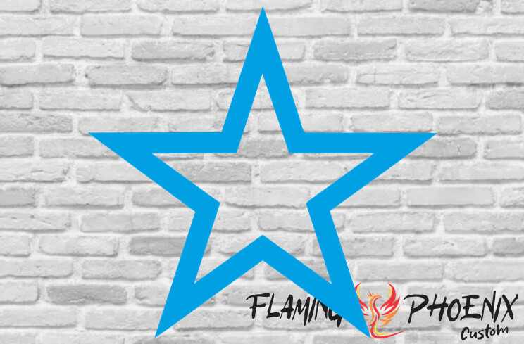 STAR OUTLINE CUSTOM CAR VINYL STICKER DECAL