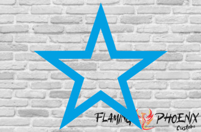 STAR OUTLINE CUSTOM CAR VINYL STICKER DECAL