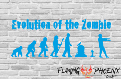 EVOLUTION OF THE ZOMBIE CUSTOM CAR VINYL STICKER DECAL