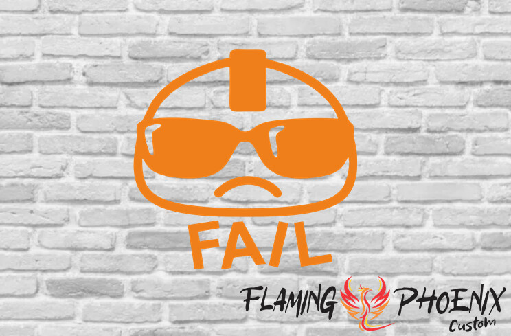 FAIL GLASSES CUSTOM CAR VINYL STICKER DECAL