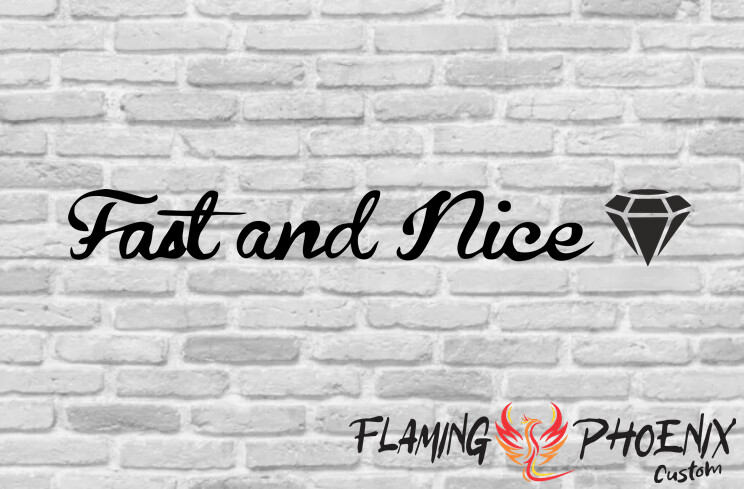 FAST AND NICE CUSTOM CAR VINYL STICKER DECAL