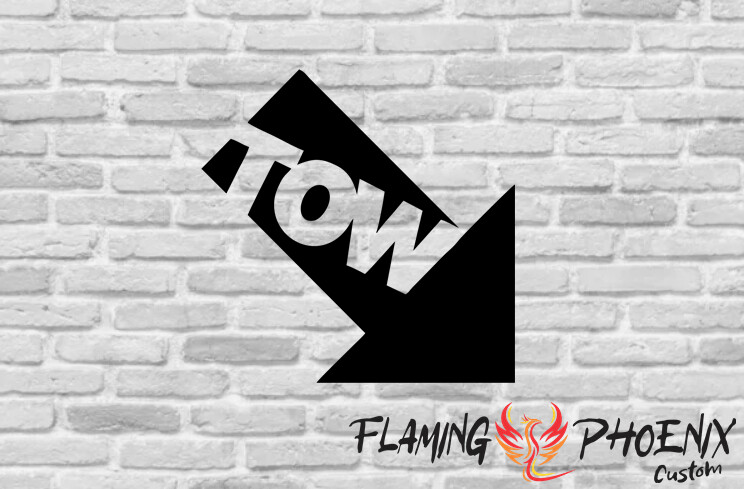 ARROW TOW SLOPED CUSTOM CAR VINYL STICKER DECAL