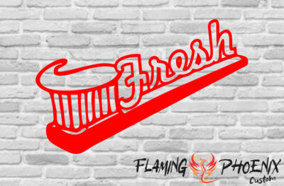 FRESH TOOTHPASTE CUSTOM CAR VINYL STICKER DECAL