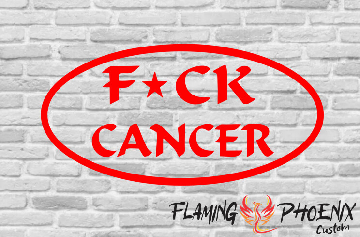 F*CK CANCER CUSTOM CAR VINYL STICKER DECAL