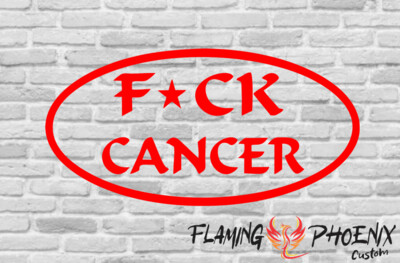 F*CK CANCER CUSTOM CAR VINYL STICKER DECAL