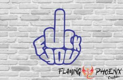 FUCK YOU HAND CUSTOM CAR VINYL STICKER DECAL