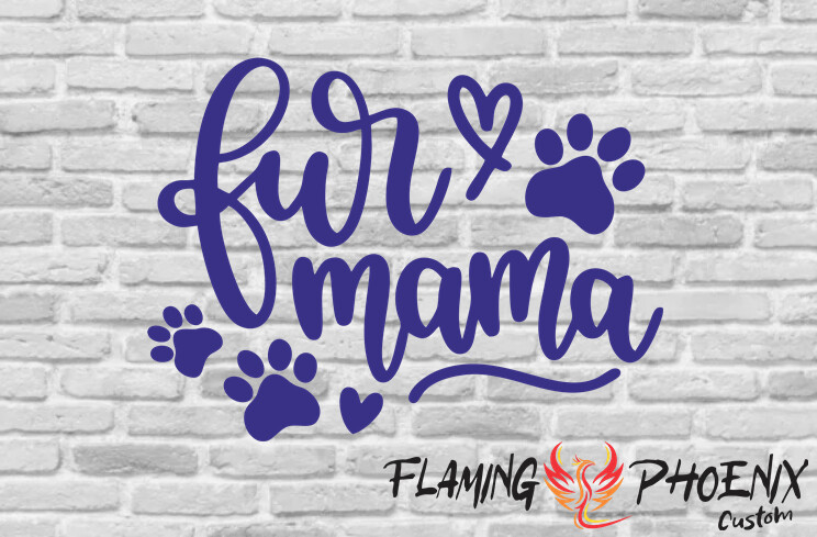 FUR MAMA CUSTOM CAR VINYL STICKER DECAL