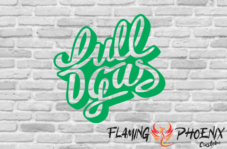 FULL GAS CUSTOM CAR VINYL STICKER DECAL