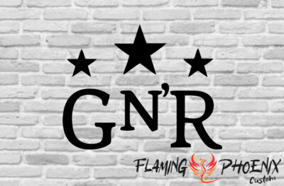 GN'R STARS CUSTOM CAR VINYL STICKER DECAL