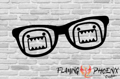 DOMO GLASSES CUSTOM CAR VINYL STICKER DECAL