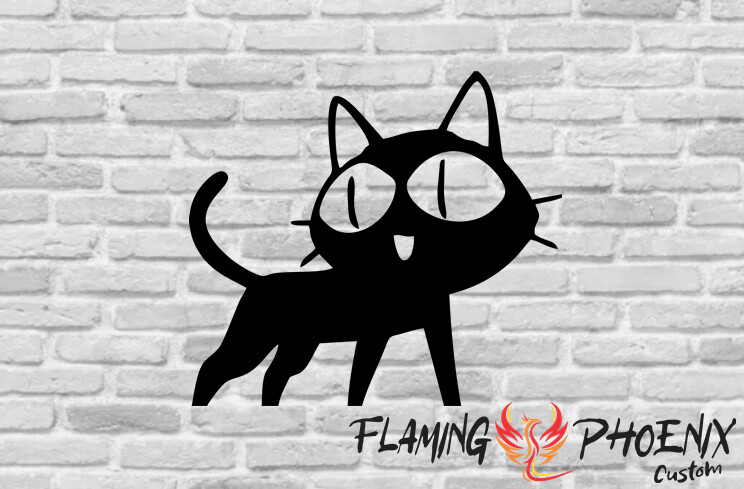 MANGA KITTEN CUSTOM CAR VINYL STICKER DECAL