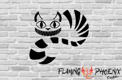 CAT ALICE IN WONDERLAND LINES CUSTOM CAR VINYL STICKER DECAL