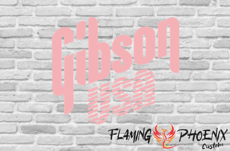GIBSON USA CUSTOM CAR VINYL STICKER DECAL
