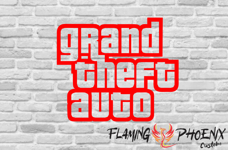 GRAND THEFT AUTO CUSTOM CAR VINYL STICKER DECAL
