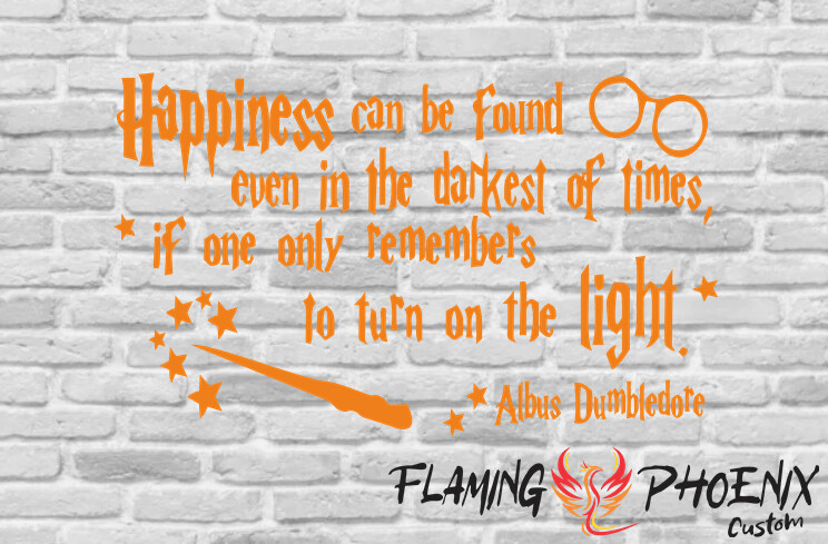 HAPPINESS CAN BE FOUND HARRY POTTER CUSTOM CAR VINYL STICKER DECAL