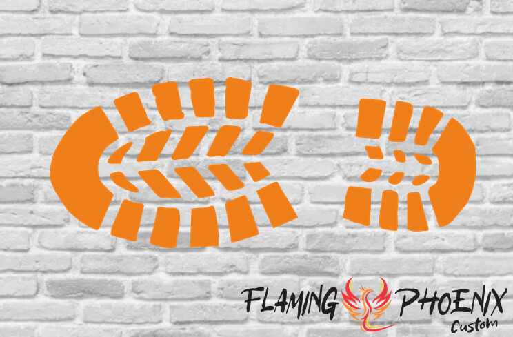 FOOTPRINT CUSTOM CAR VINYL STICKER DECAL