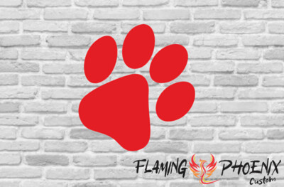 DOG FOOTPRINT CUSTOM CAR VINYL STICKER DECAL