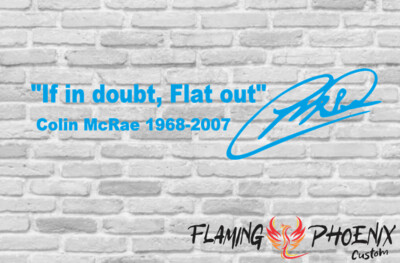 IF IN DOUBT FLAT OUT MCRAE CUSTOM CAR VINYL STICKER DECAL